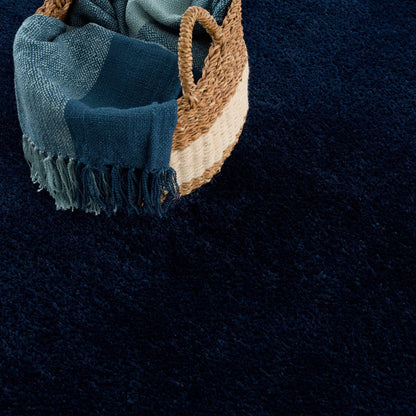 Heavenly Solid Navy Blue Shag Rug - Clearance - Quahog Bay Bedding