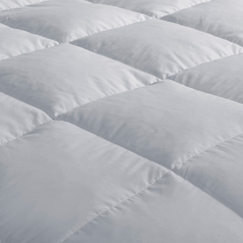 Heavy Warmth Goose Feather and Down Oversize Comforter - Light Grey - Quahog Bay Bedding