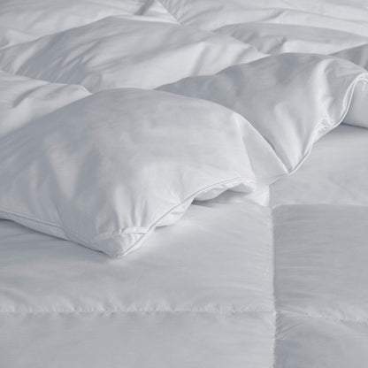 Heavy Warmth Goose Feather and Down Oversize Comforter - Light Grey - Quahog Bay Bedding