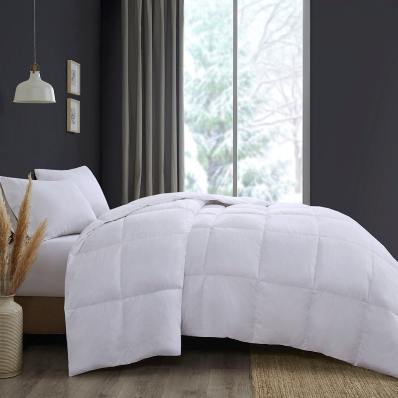 Heavy Warmth Goose Feather and Down Oversize Comforter - White - Quahog Bay Bedding