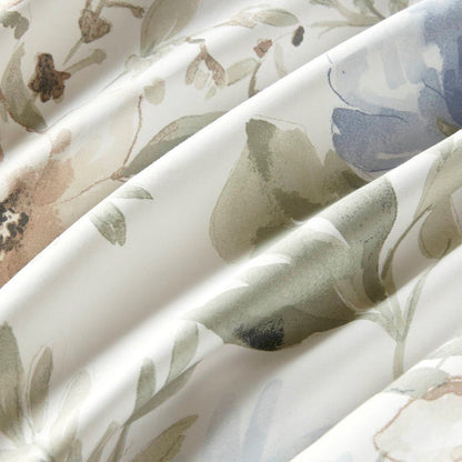 Herbal 6 Piece Cotton Sateen Print Oversized Comforter Set - Quahog Bay Bedding