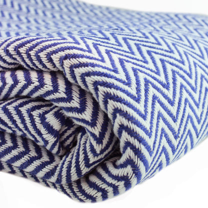 Herringbone Cotton Blanket - Quahog Bay Bedding