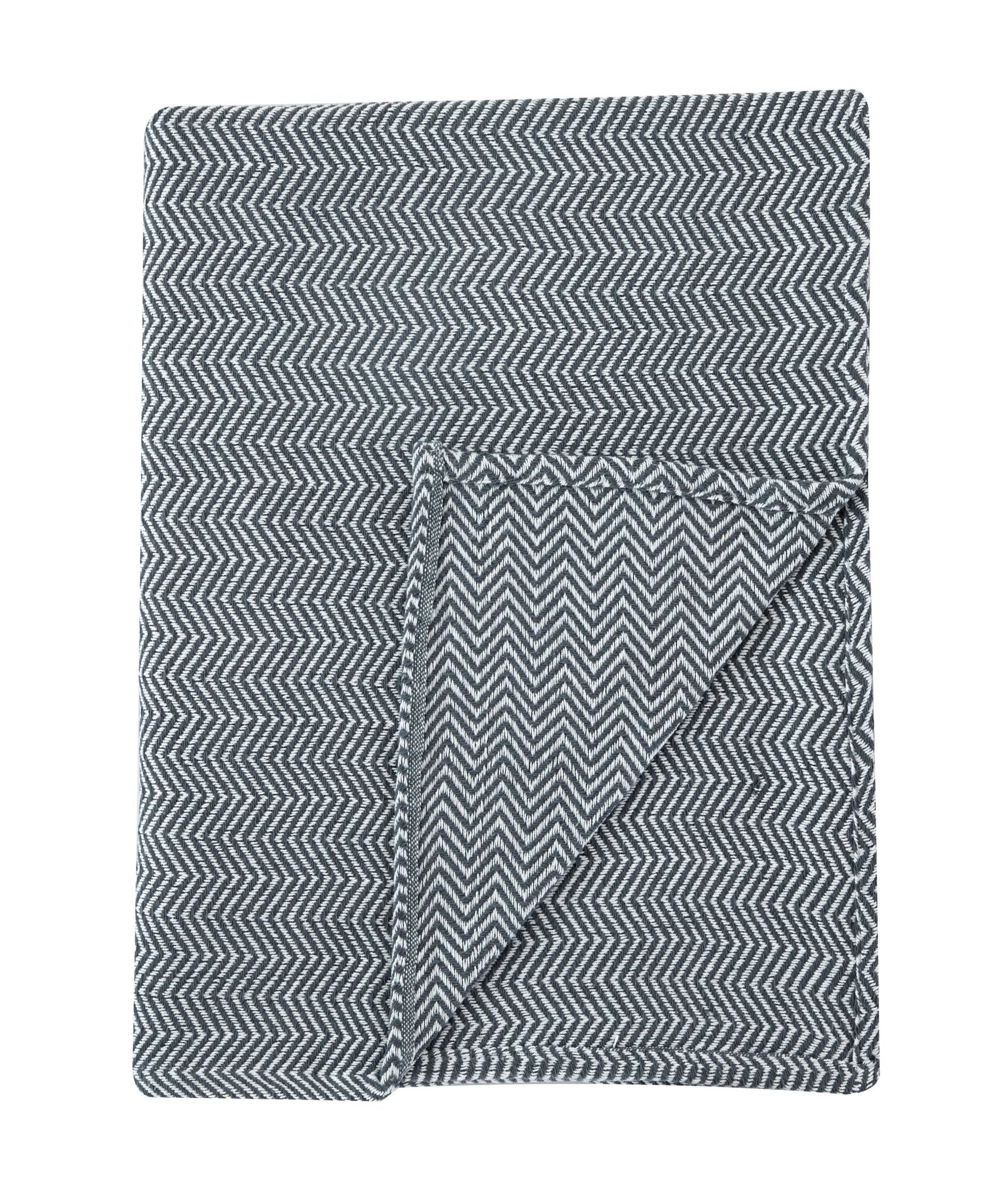 Herringbone Cotton Blanket - Quahog Bay Bedding