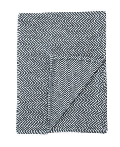 Herringbone Cotton Blanket - Quahog Bay Bedding