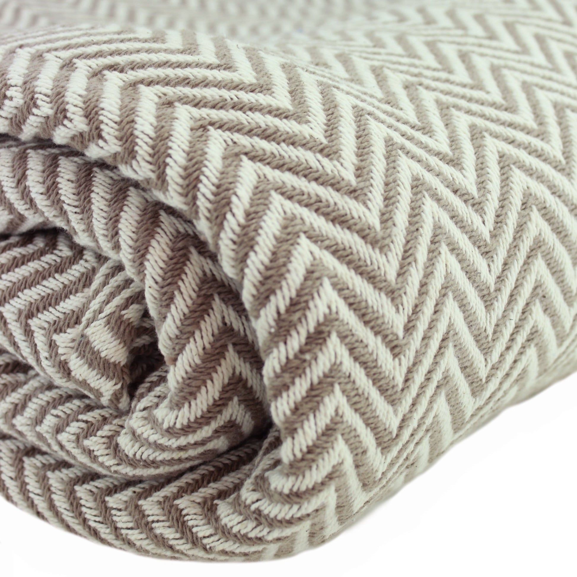 Herringbone Cotton Blanket - Quahog Bay Bedding