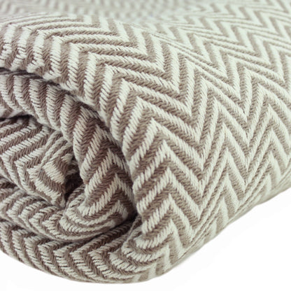 Herringbone Cotton Blanket - Quahog Bay Bedding