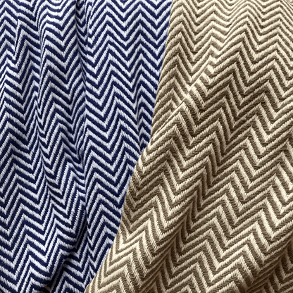 Herringbone Cotton Blanket - Quahog Bay Bedding