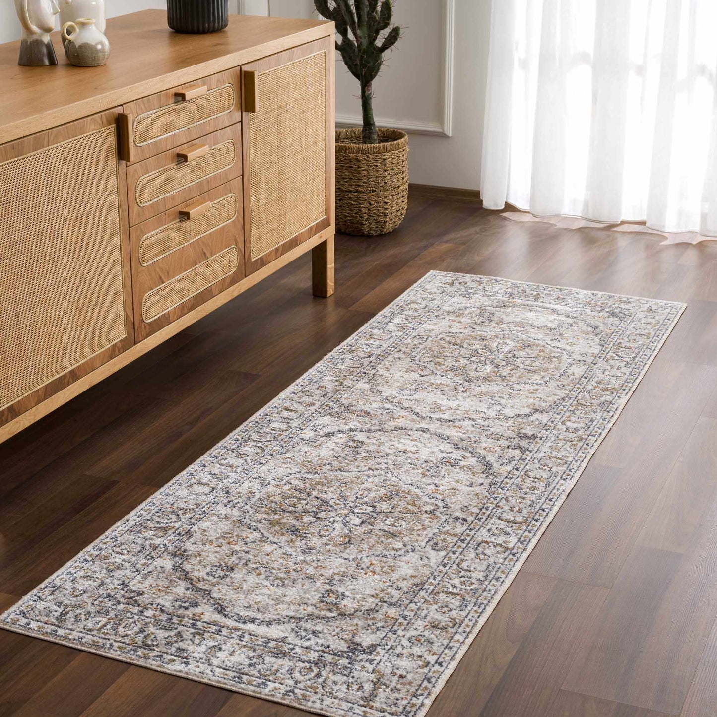 Hiti Cream Flat Pile Washable Rug - Quahog Bay Bedding