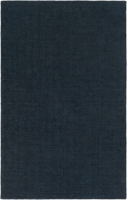 Brockton Solid Dark Blue Wool Rug