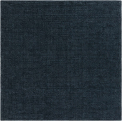 Brockton Solid Dark Blue Wool Rug