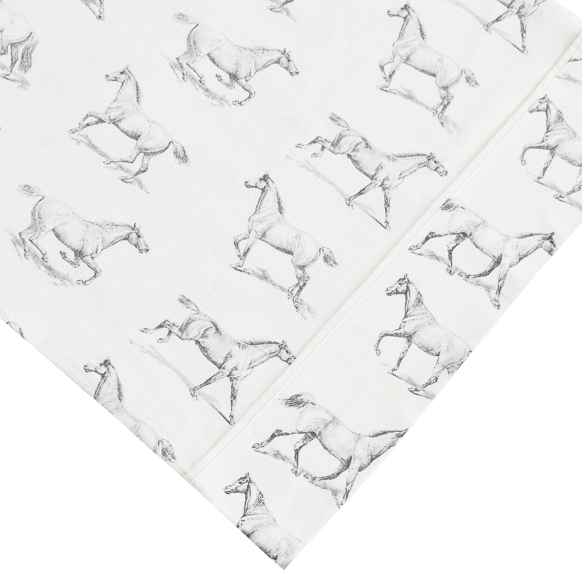 Horses Flannel Sheet Set - Quahog Bay Bedding