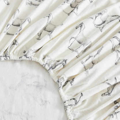 Horses Flannel Sheet Set - Quahog Bay Bedding