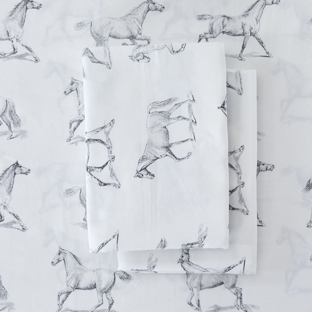 Horses Printed Sheet Set - Quahog Bay Bedding