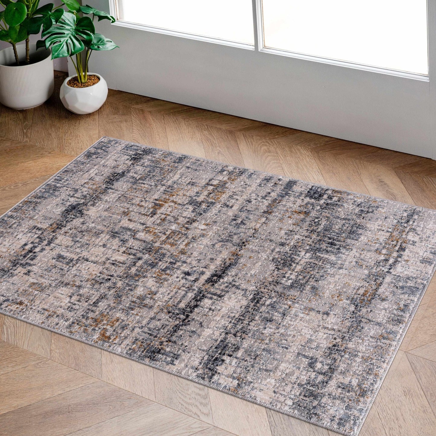 Hughesdale Distorted Lines Luxe Area Rug - Quahog Bay Bedding