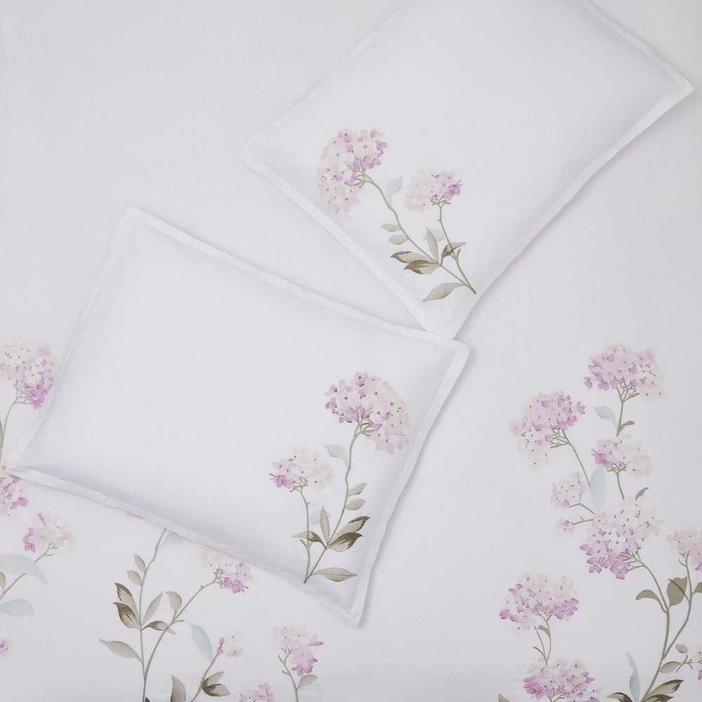 Hydrangea Floral 100% Cotton Embroidered Duvet Cover Set - Quahog Bay Bedding