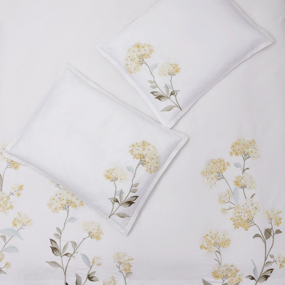 Hydrangea Floral 100% Cotton Embroidered Duvet Cover Set - Quahog Bay Bedding