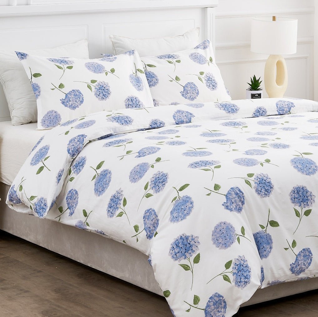Hydrangea Printed Duvet Set - Quahog Bay Bedding