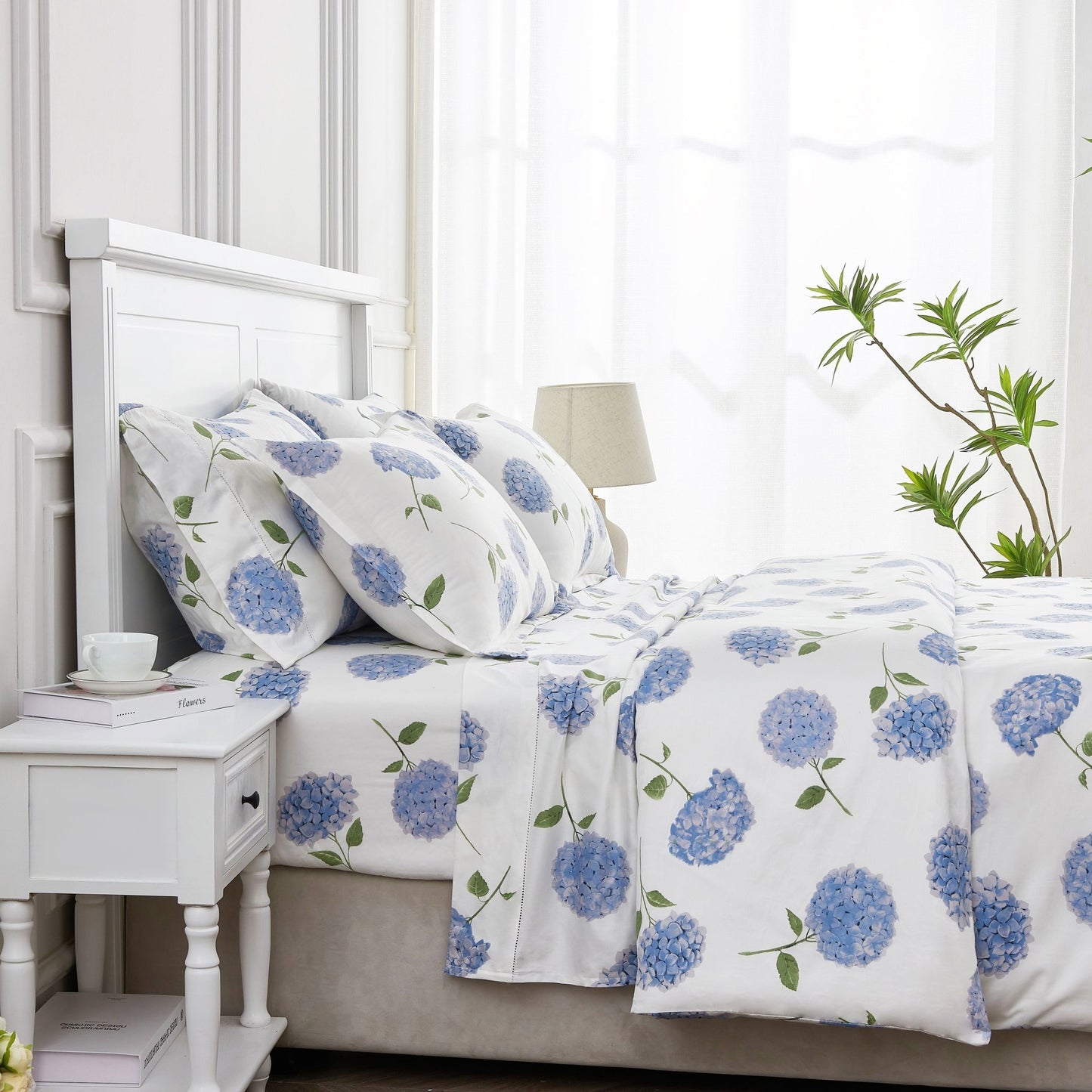 Hydrangea Printed Duvet Set - Quahog Bay Bedding