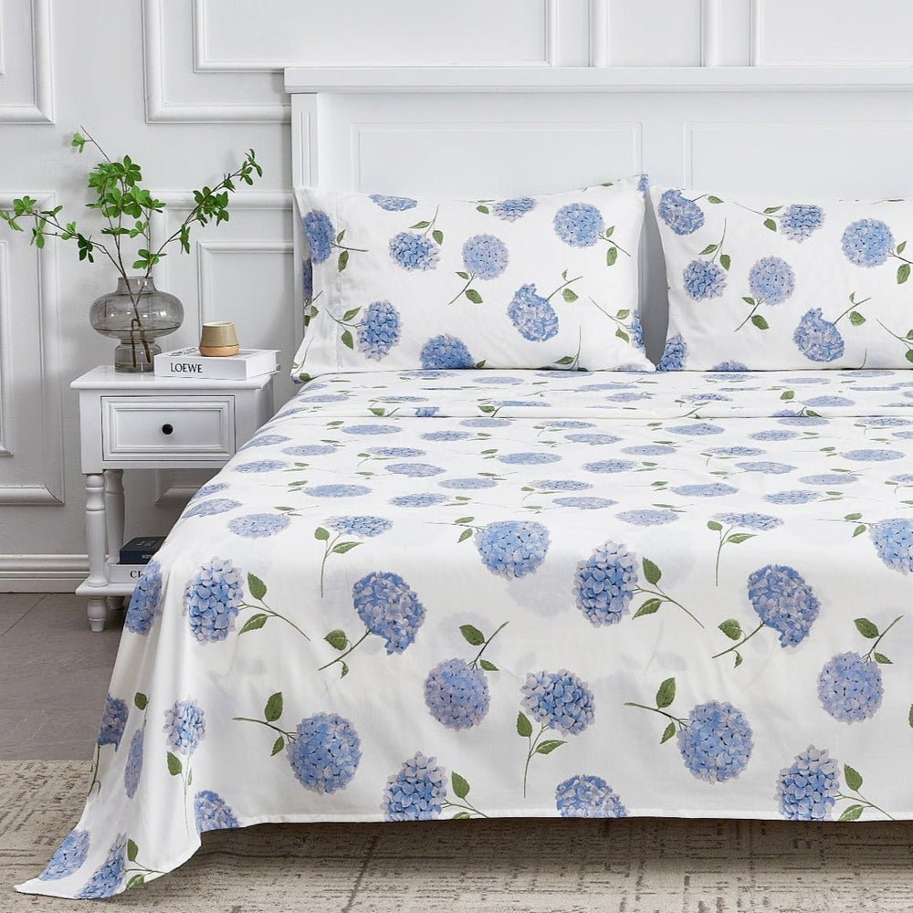 Hydrangea Printed Sheet Set - Quahog Bay Bedding
