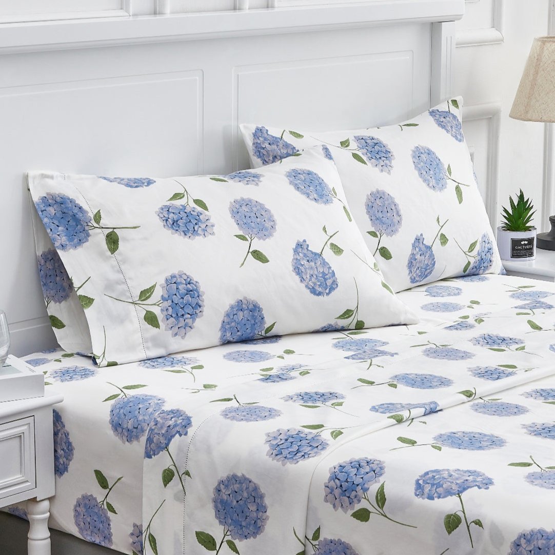 Hydrangea Printed Sheet Set - Quahog Bay Bedding