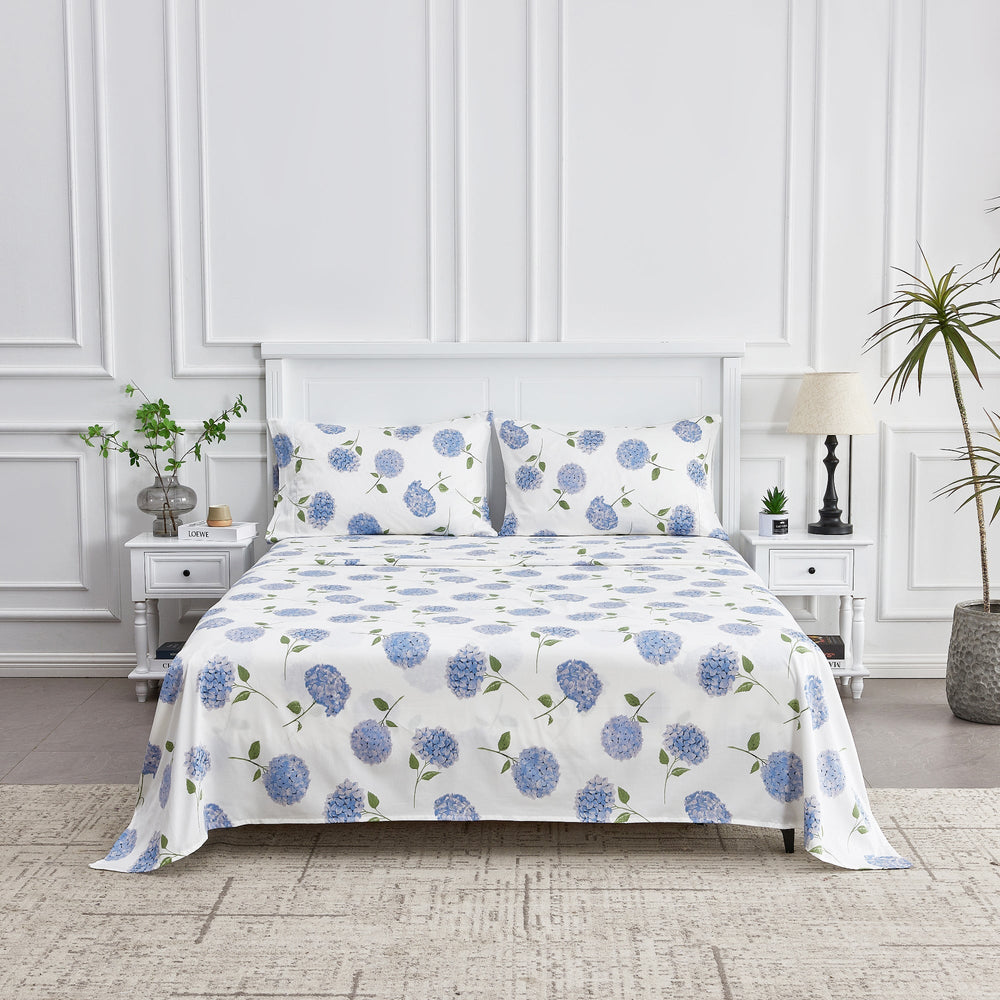 Hydrangea Printed Sheet Set - Quahog Bay Bedding