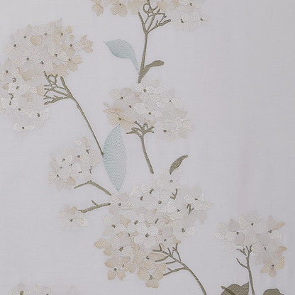 Hydrangea Floral 100% Cotton Embroidered Duvet Cover Set