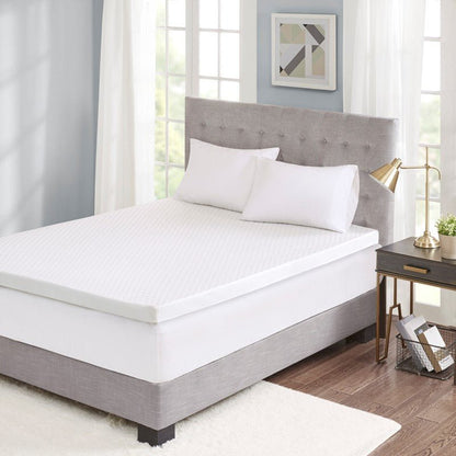 Hypoallergenic 3" Cooling Gel Memory Foam Mattress Topper with Removable Cooling Cover - Quahog Bay Bedding