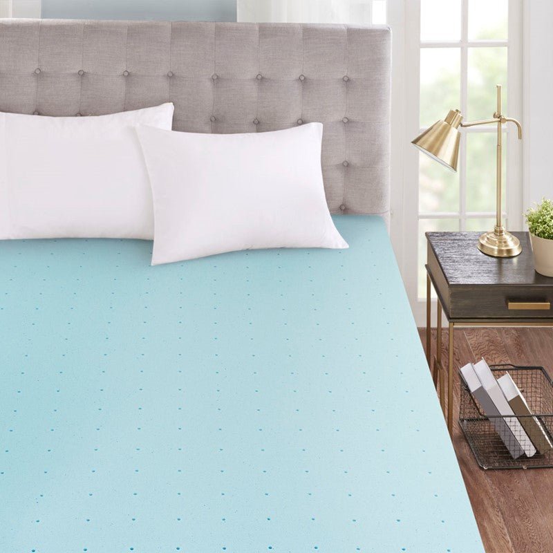Hypoallergenic 3" Cooling Gel Memory Foam Mattress Topper with Removable Cooling Cover - Quahog Bay Bedding