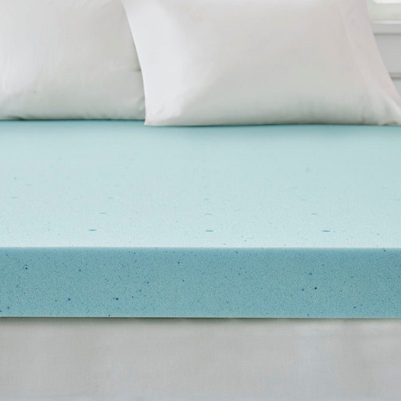 Hypoallergenic 3" Cooling Gel Memory Foam Mattress Topper with Removable Cooling Cover - Quahog Bay Bedding