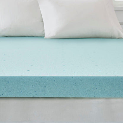 Hypoallergenic 3" Cooling Gel Memory Foam Mattress Topper with Removable Cooling Cover - Quahog Bay Bedding