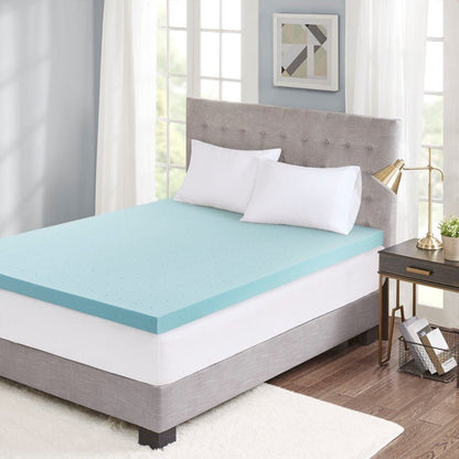 Hypoallergenic 3" Cooling Gel Memory Foam Mattress Topper with Removable Cooling Cover - Quahog Bay Bedding