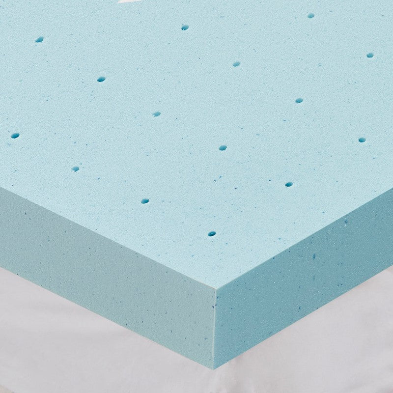 Hypoallergenic 3" Cooling Gel Memory Foam Mattress Topper with Removable Cooling Cover - Quahog Bay Bedding