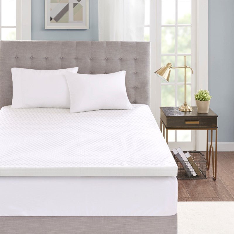 Hypoallergenic 3" Cooling Gel Memory Foam Mattress Topper with Removable Cooling Cover - Quahog Bay Bedding
