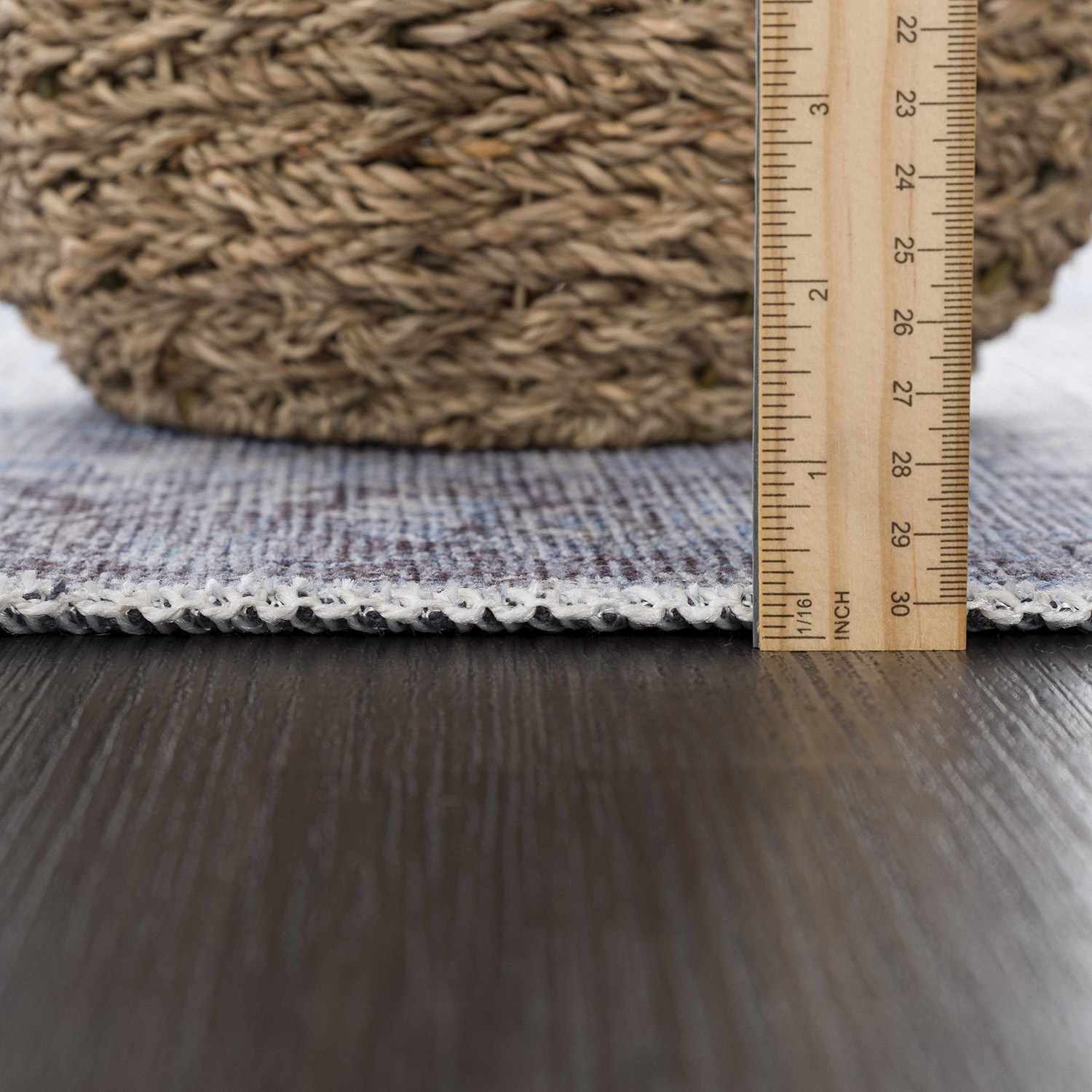 Ice Blue Flat Pile Washable Rug - Clearance - Quahog Bay Bedding