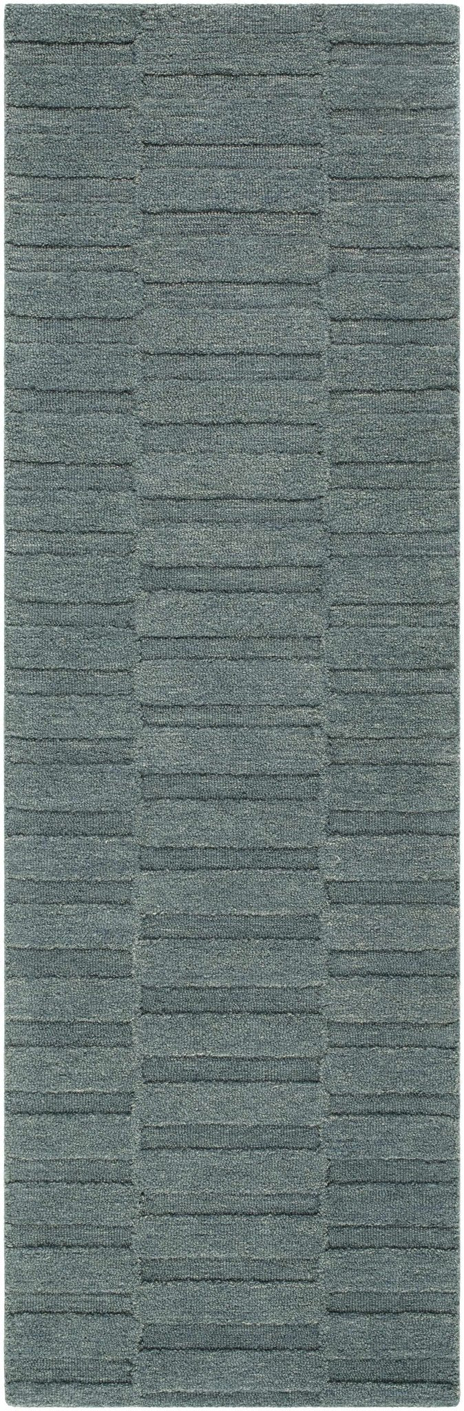 Idaho Broken - Stiped Petrol Blue Wool Rug | Our PNW Home X Livabliss - Quahog Bay Bedding