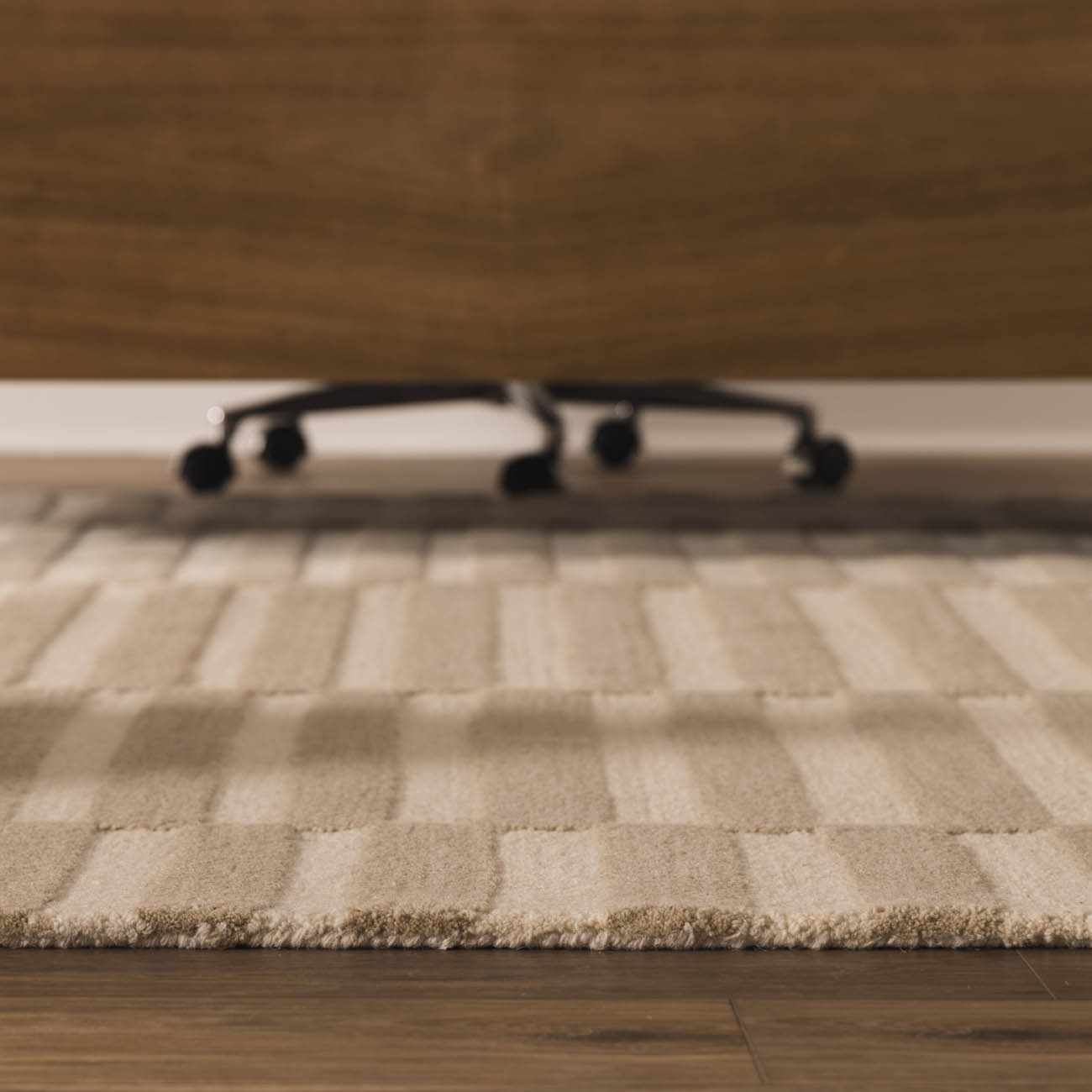 Idaho Broken - Striped Beige Area Rug | Our PNW Home X Livabliss - Quahog Bay Bedding