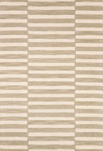 Idaho Broken - Striped Beige Area Rug | Our PNW Home X Livabliss - Quahog Bay Bedding