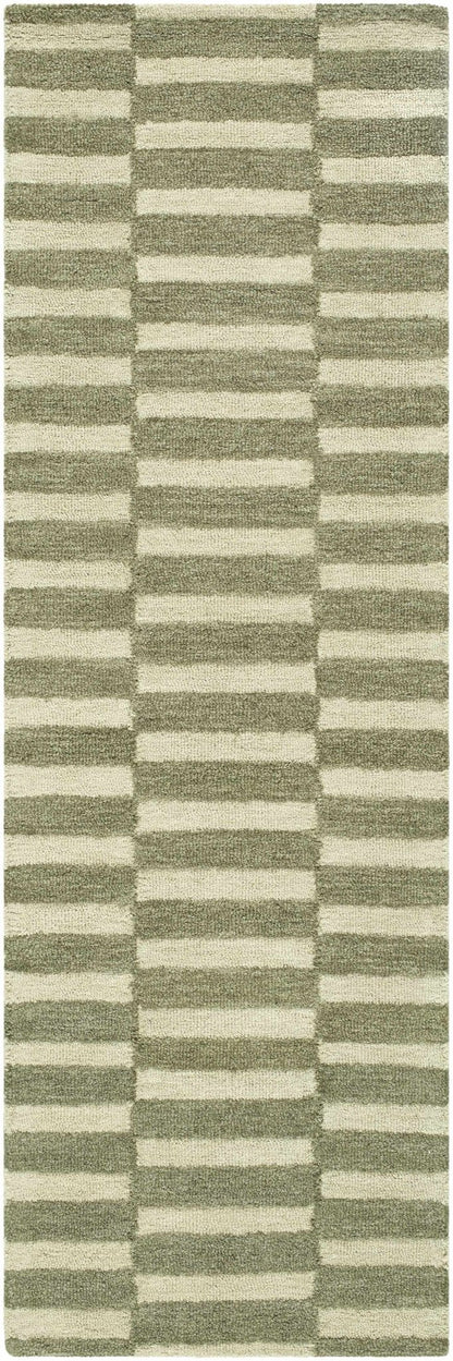 Idaho Broken - Striped Green Area Rug | Our PNW Home X Livabliss - Quahog Bay Bedding