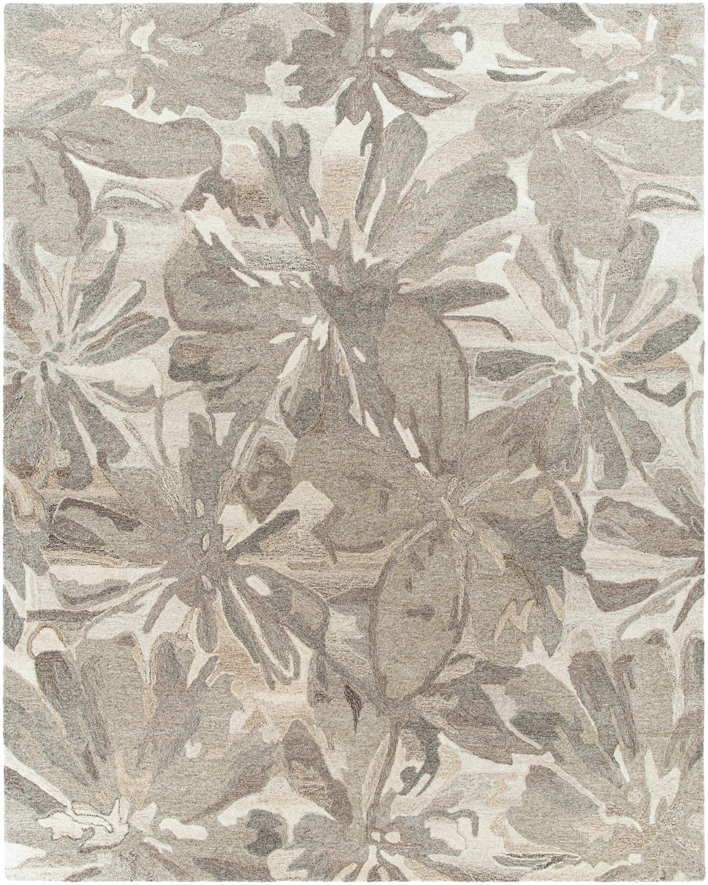 Ilfeld Athena Beige Floral Wool Rug - Quahog Bay Bedding