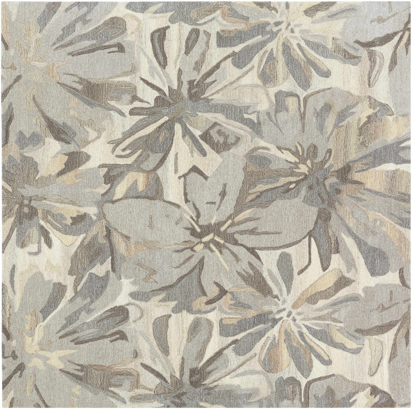 Ilfeld Athena Beige Floral Wool Rug - Quahog Bay Bedding