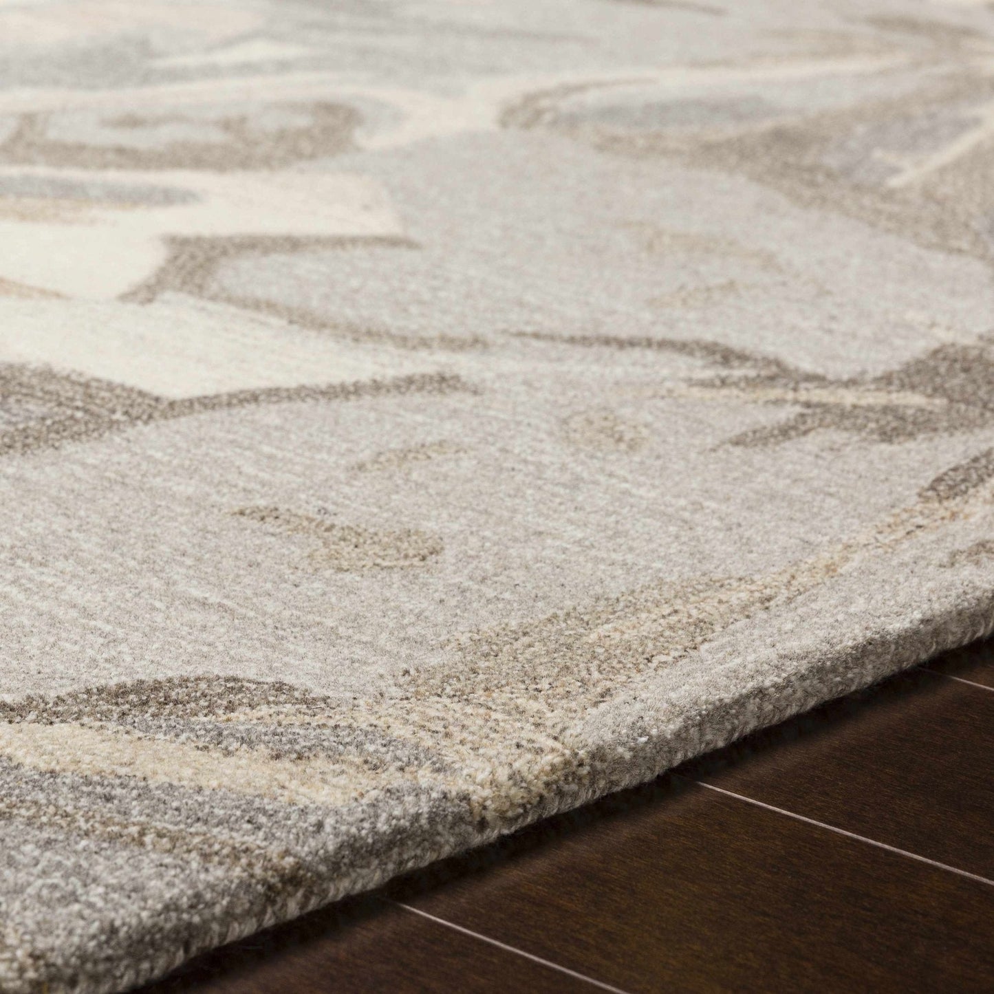 Ilfeld Athena Beige Floral Wool Rug - Quahog Bay Bedding