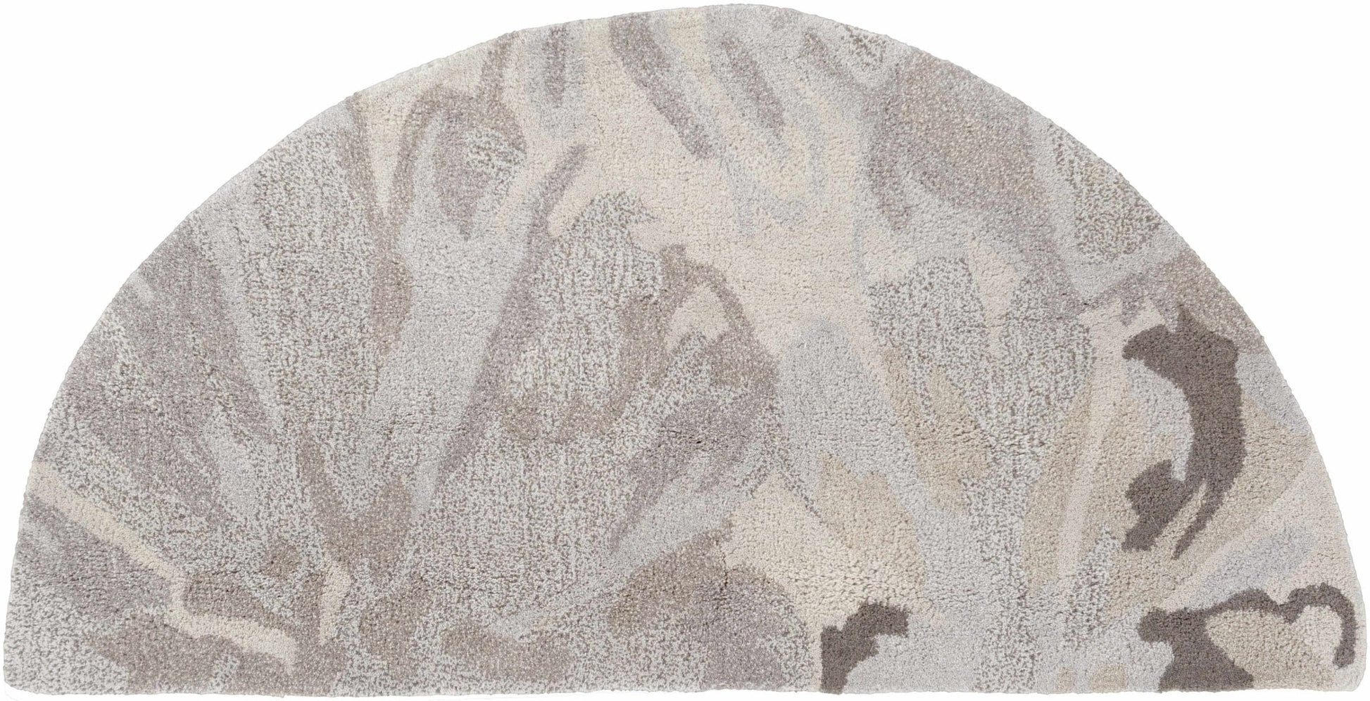Ilfeld Athena Gray Floral Wool Rug - Quahog Bay Bedding