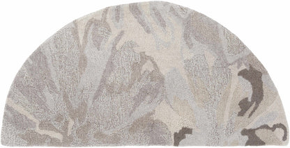 Ilfeld Athena Gray Floral Wool Rug - Quahog Bay Bedding