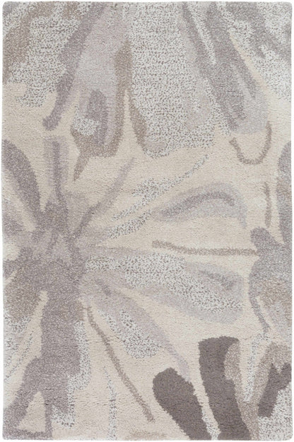 Ilfeld Athena Gray Floral Wool Rug - Quahog Bay Bedding