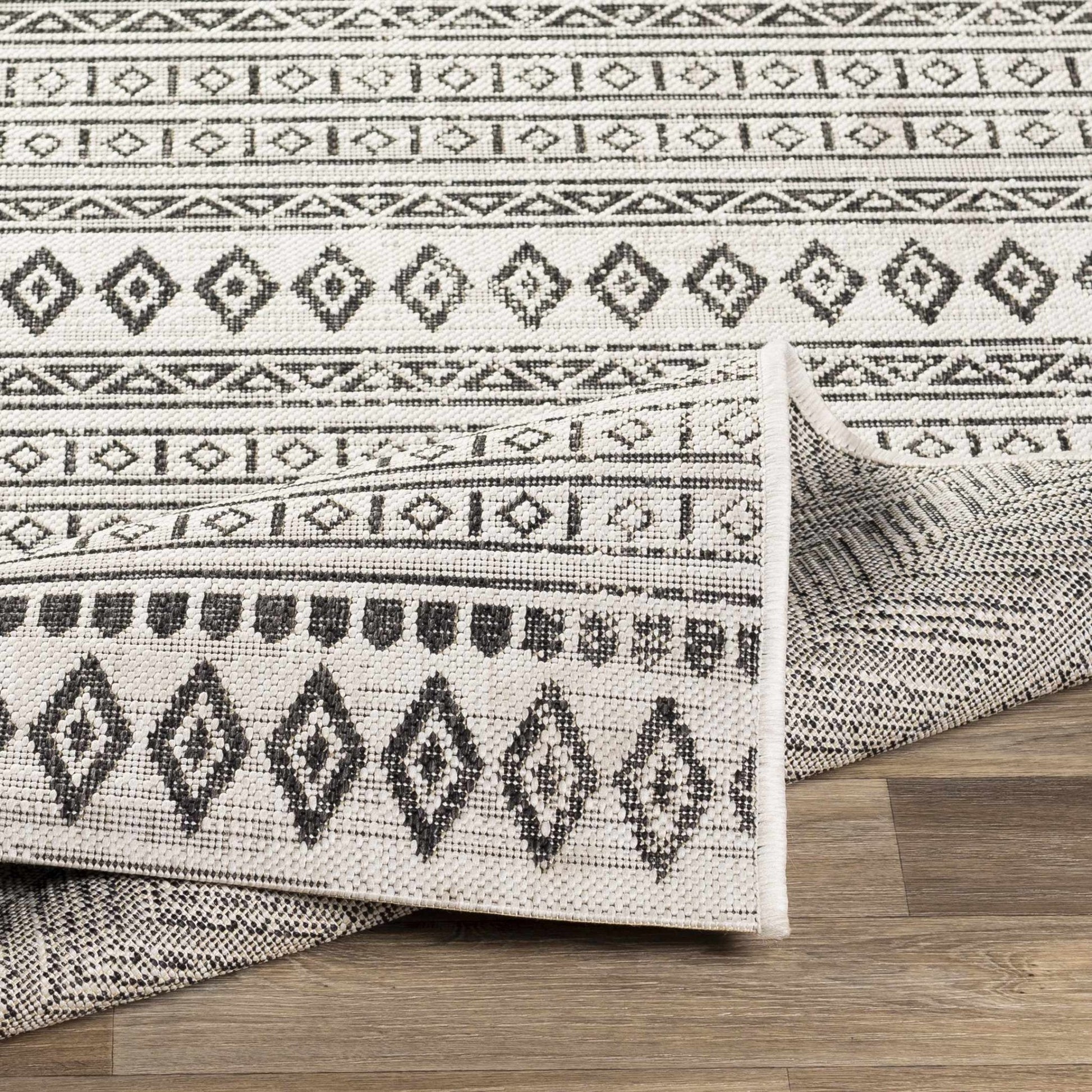 Imboden Black&White Outdoor Rug - Quahog Bay Bedding