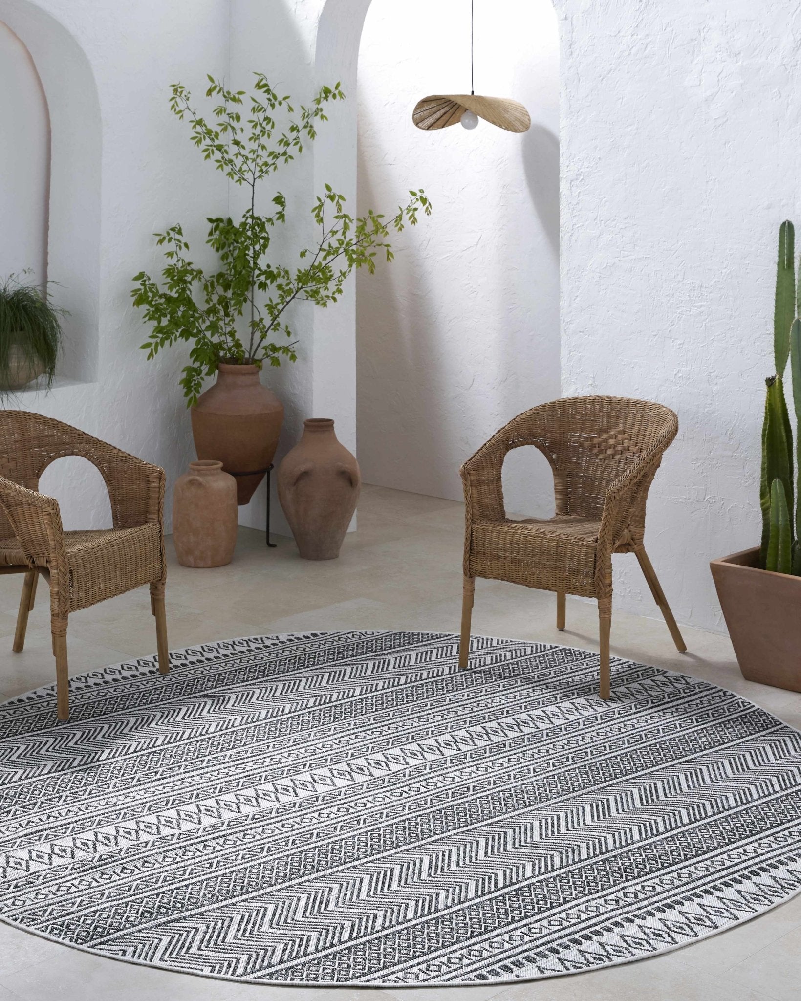 Imboden Black&White Outdoor Rug - Quahog Bay Bedding