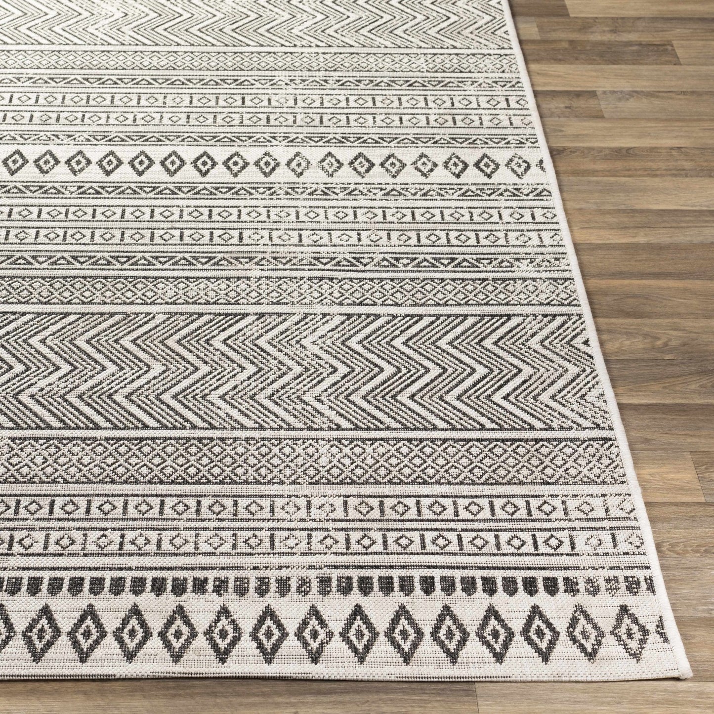 Imboden Black&White Outdoor Rug - Quahog Bay Bedding