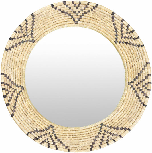 Ipilan Moonj Grass Starburst Round Mirror - Quahog Bay Bedding