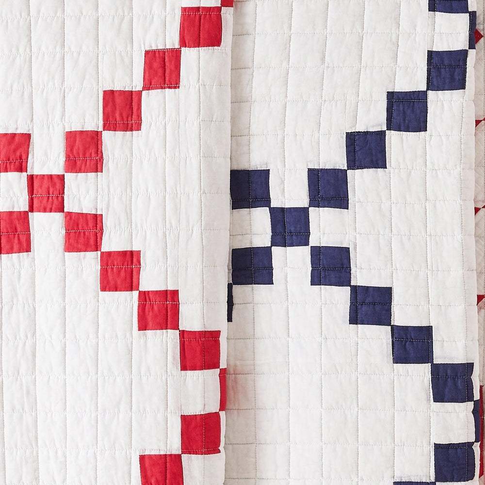 Irish Chain Patchwork Cotton Quilt Set - 100% Cotton - Quahog Bay Bedding