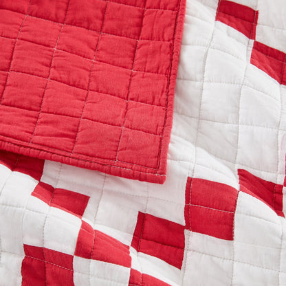 Irish Chain Patchwork Cotton Quilt Set - 100% Cotton - Quahog Bay Bedding